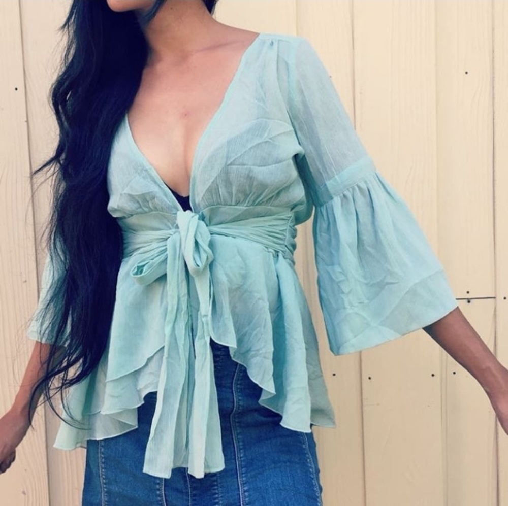Baby blue top